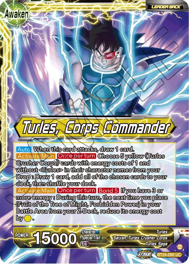 Turles // Turles, Corps Commander front