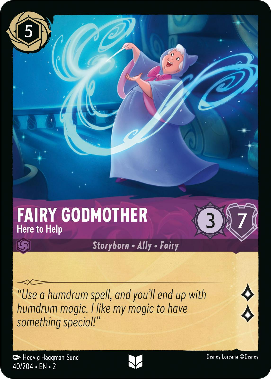 Fairy Godmother - Here to Help #40 Lorcana Rise of the Floodborn