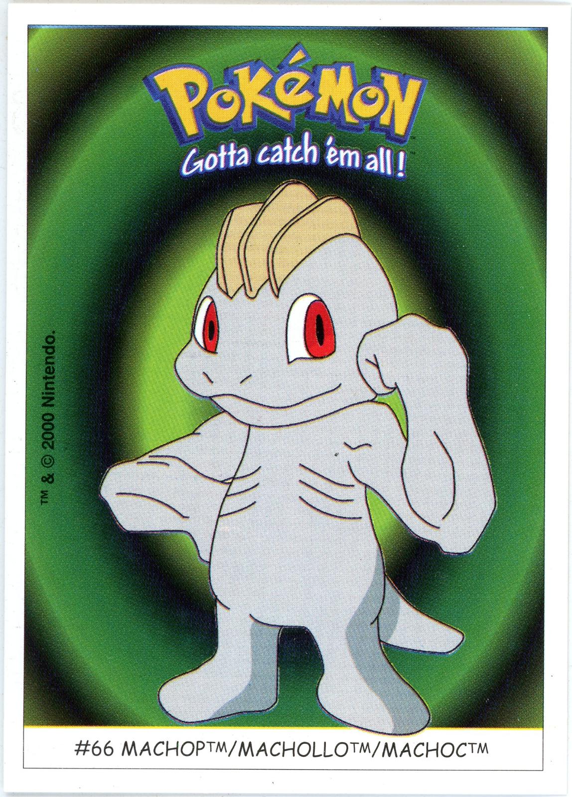 Machop #66 from Pokemon 2000 Dunkin Boomer