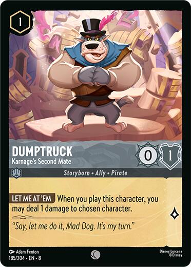 Dumptruck - Karage's Second Mate #185 Lorcana Reign of Jafar