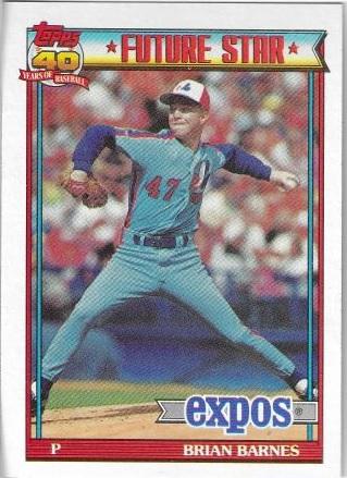 Brian Barnes #211 Baseball Cards 1991 Topps