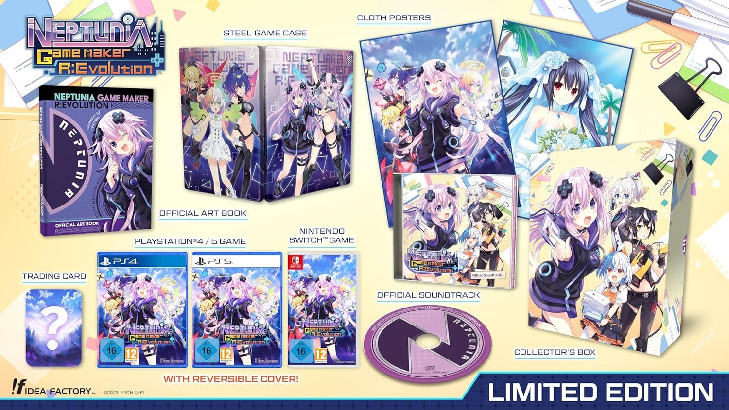 Carátula de Neptunia Game Maker R:Evolution Limited Edition para Switch (edición PAL España)