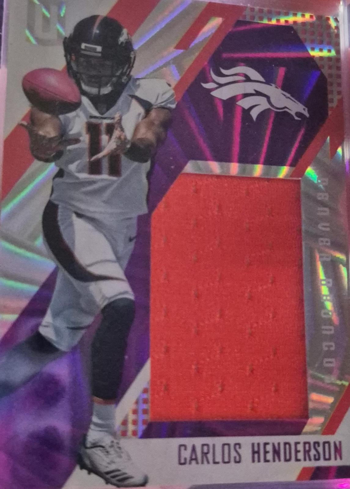 Carlos Henderson #RS-CH 2017 Panini Unparalleled Football Rookie Stitches