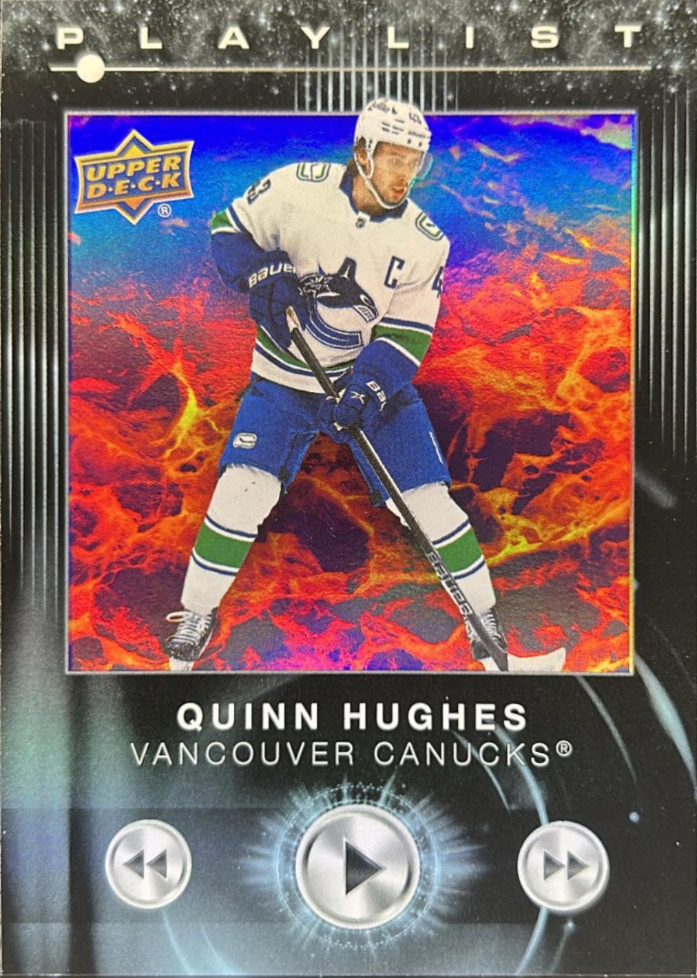 Quinn Hughes #PL-18 Hockey Cards 2024 Upper Deck Playlist