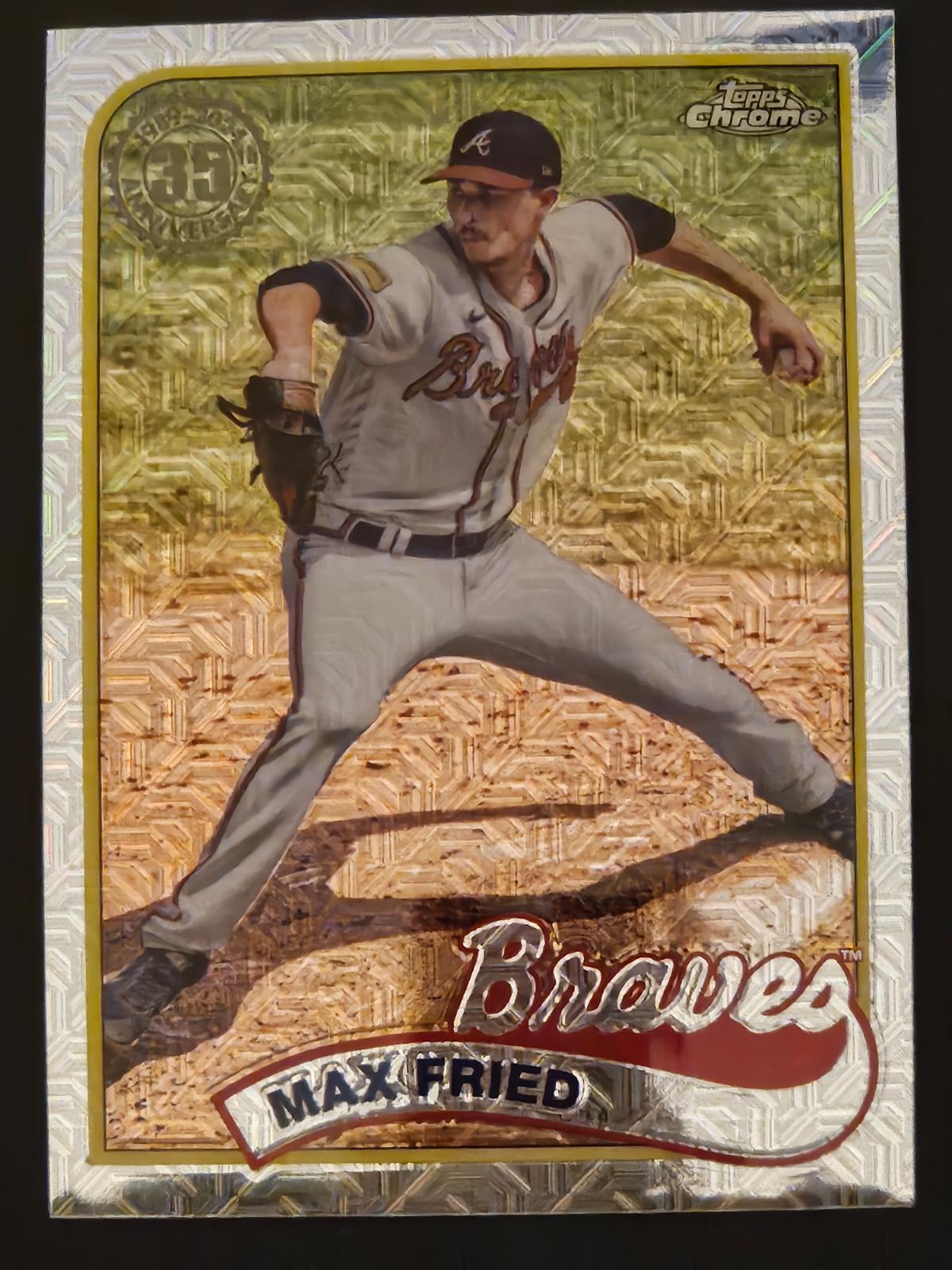 Max Fried #T89CU-46 Baseball Cards 2024 Topps 1989 Chrome Silver Pack