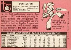 Back | Don Sutton Baseball Cards 1969 Topps