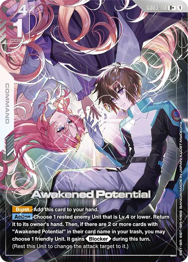 Awakened Potential [R+ Holo] #GD03-118 Prices | Gundam Steel Requiem
