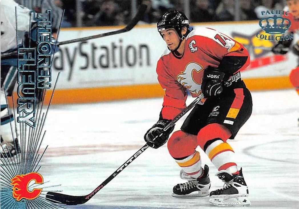 Theoren Fleury #45 Hockey Cards 1997 Pacific Crown