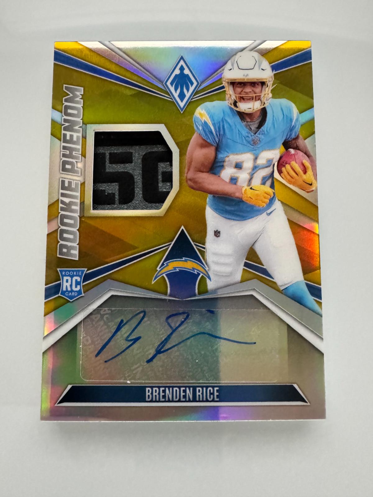 Brenden Rice [Gold] #RPJ-BRE Prices | 2024 Panini Phoenix Rookie Phenom ...