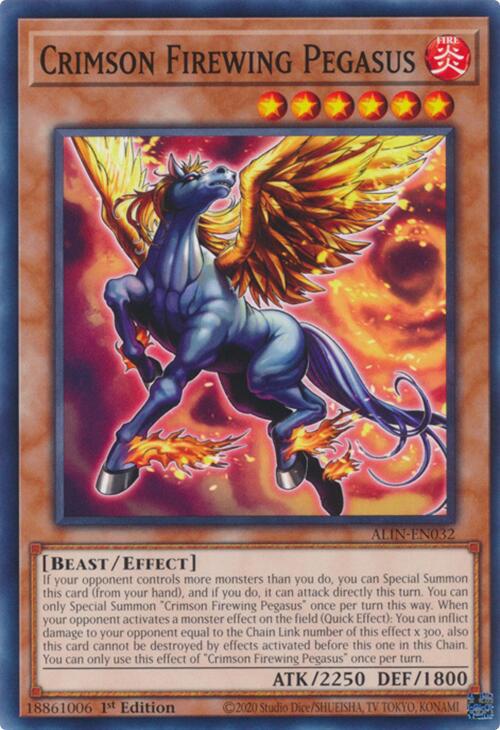 Crimson Firewing Pegasus ALIN-EN032 YuGiOh Alliance Insight