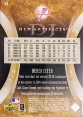 Derek Jeter #29 [Back] | Derek Jeter Baseball Cards 2005 Upper Deck Artifacts