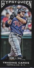Jim Thome #243 Baseball Cards 2011 Topps Gypsy Queen Framed Mini Relic