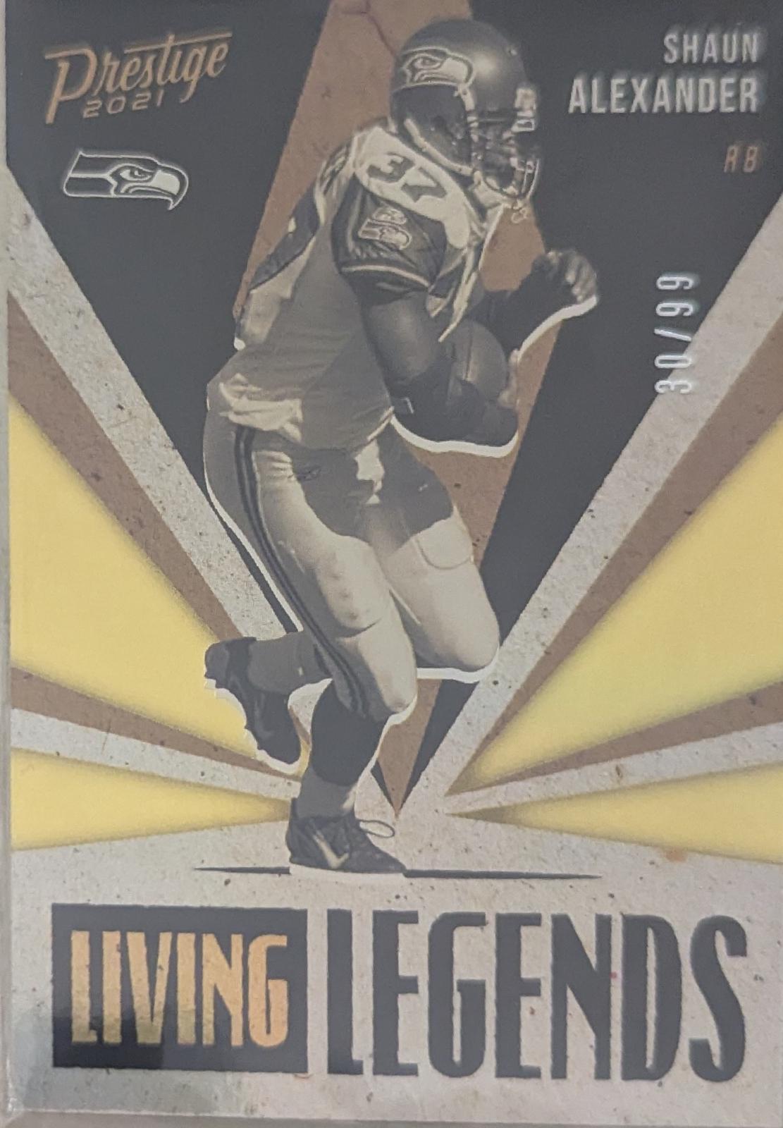 Shaun Alexander #LL-27 Football Cards 2021 Panini Prestige Living Legends