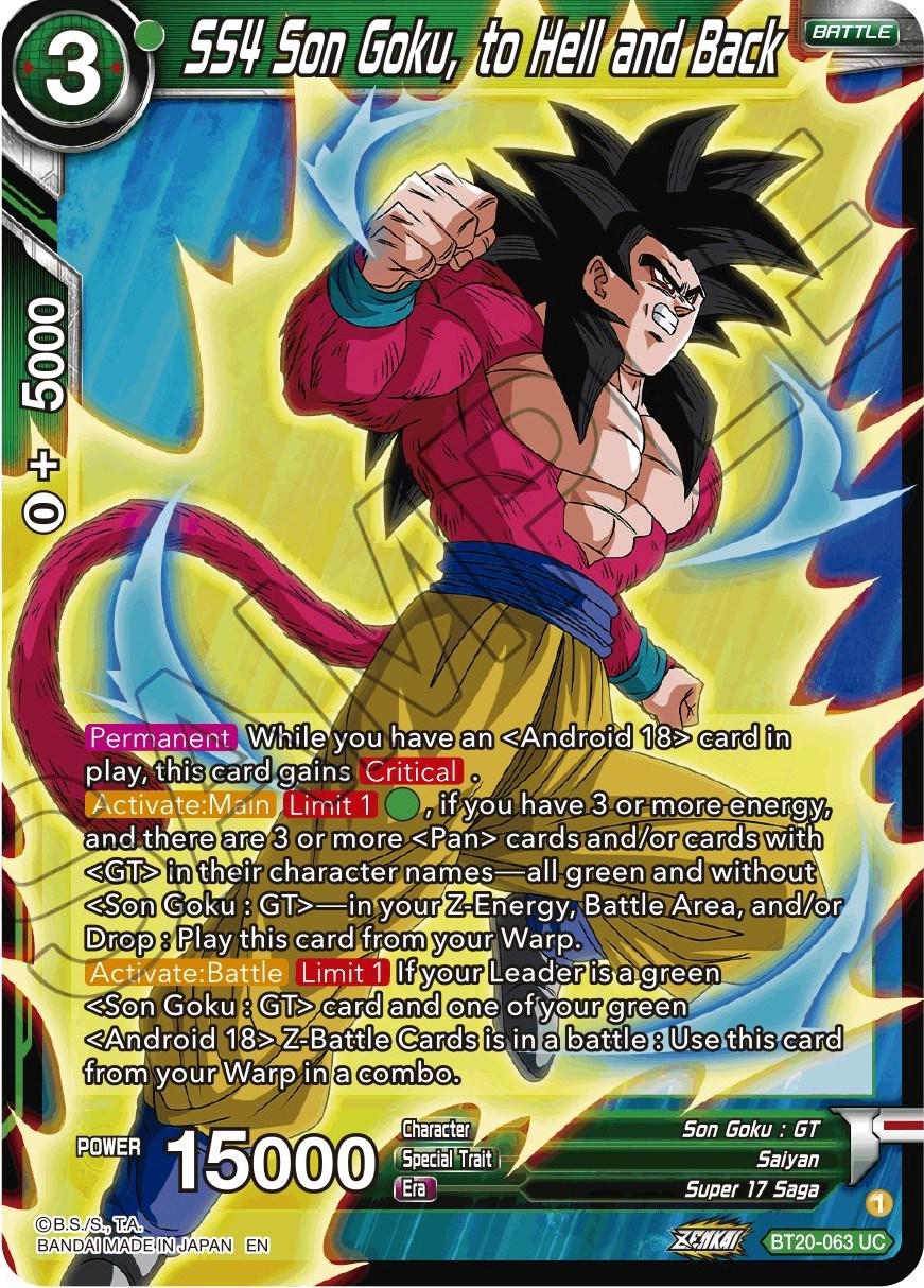 SS4 Son Goku, to Hell and Back BT20-063 Dragon Ball Super Power Absorbed