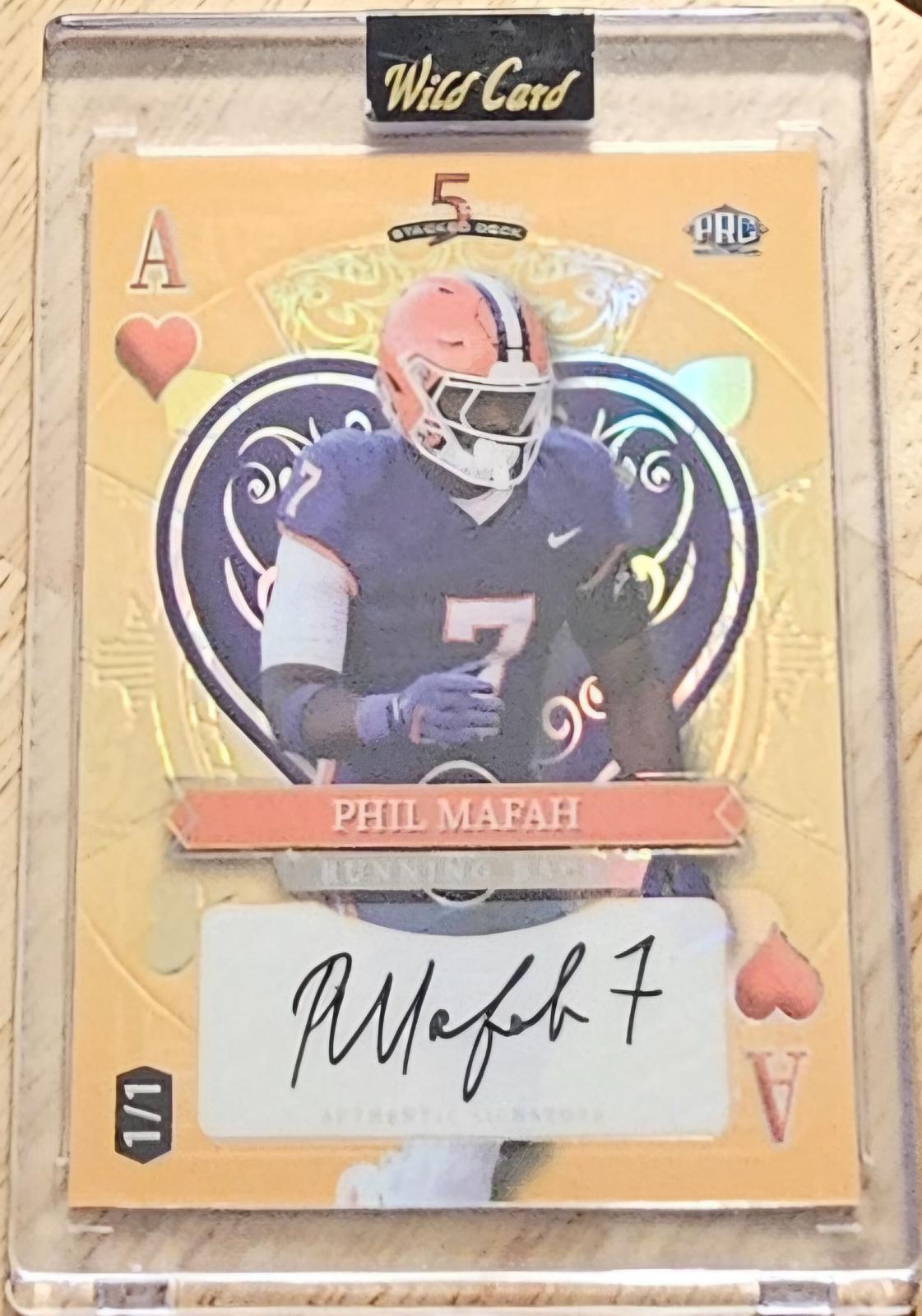 Phil Mafah #SDHH-PMA 2024 Wild Card 5 Card Draw Football