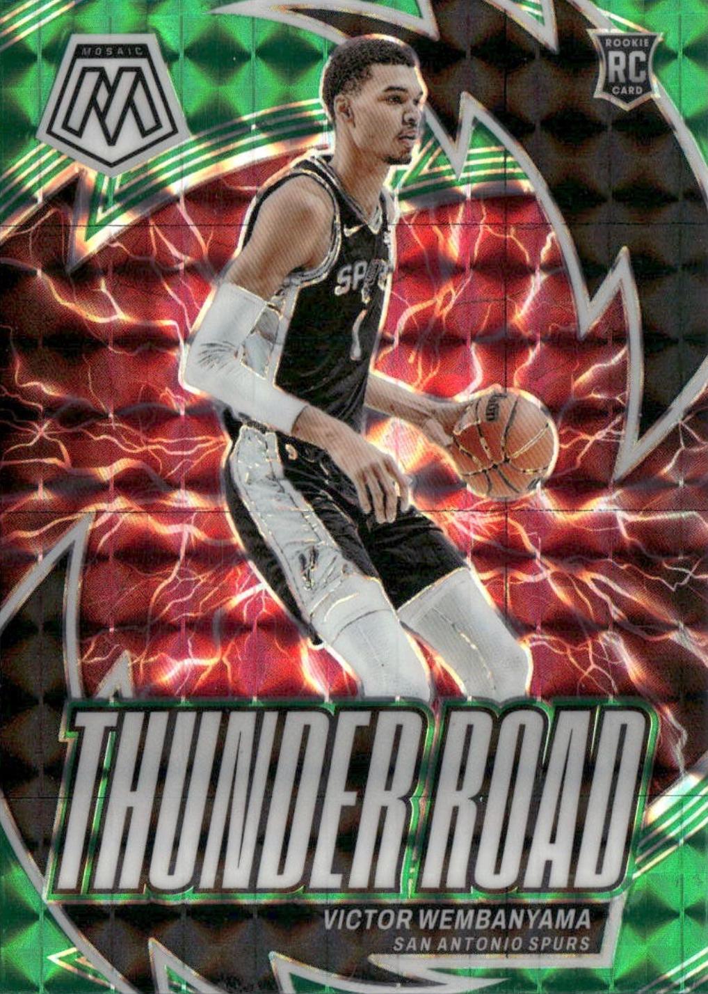 Victor Wembanyama [Green] #8 Prices | 2023 Panini Mosaic Thunder