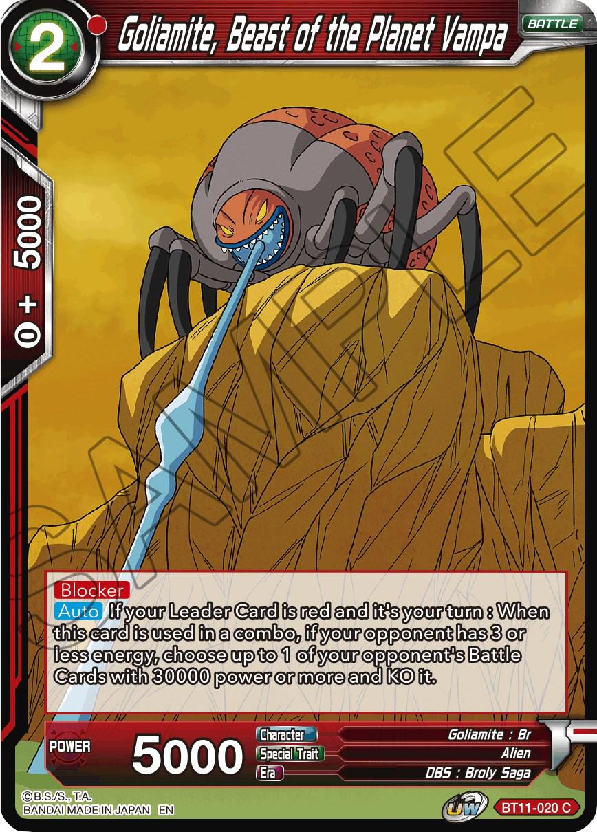 Goliamite, Beast of the Planet Vampa BT11-020 Dragon Ball Super Vermilion Bloodline