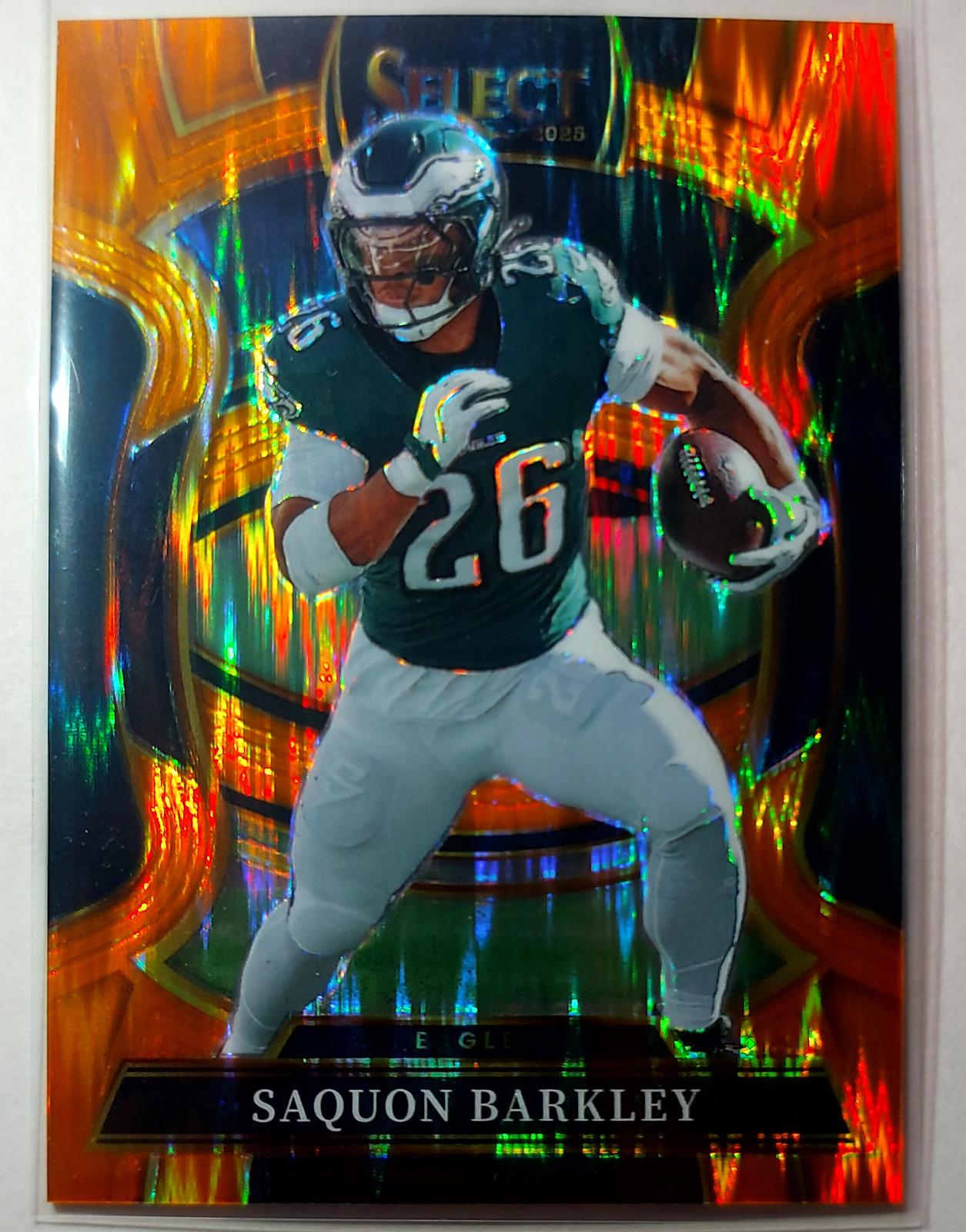 Saquon Barkley [Orange Prizm Shock] #90