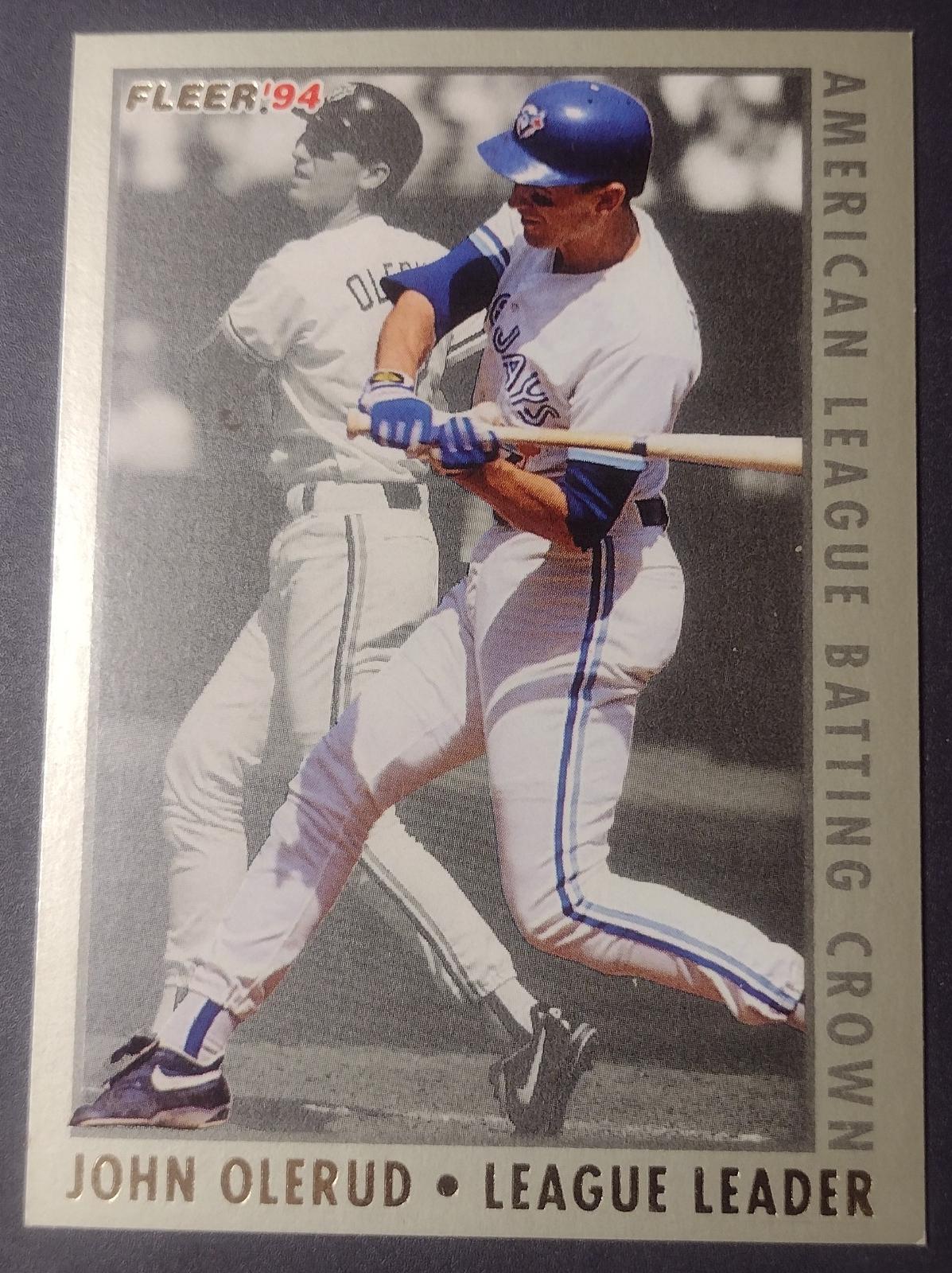 John Olerud #1 of 10 Baseball Cards 1994 Fleer League Leaders