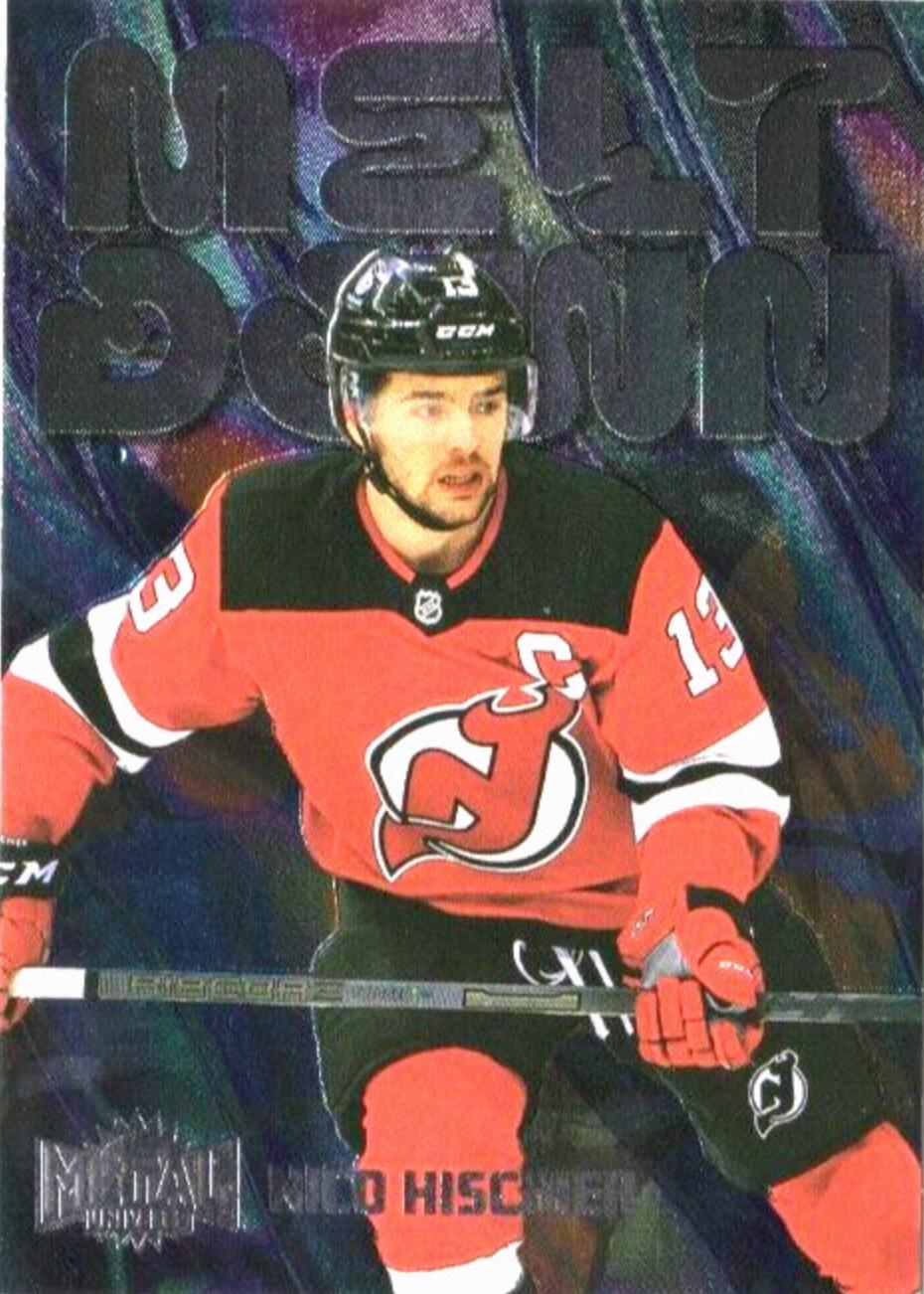 Nico Hischier #M14 2023 Skybox Metal Universe Meltdown Autograph Hockey