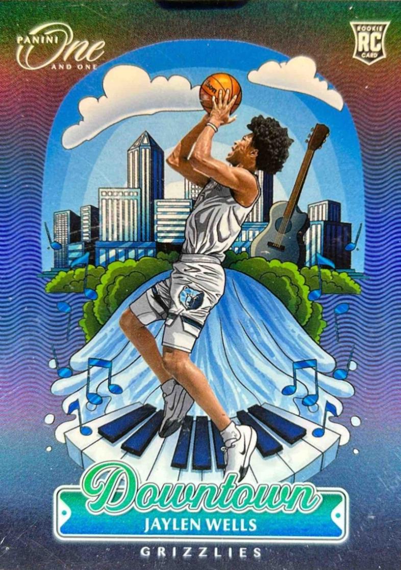 Jaylen Wells #38 2024 Panini One And One Downtown Basketball