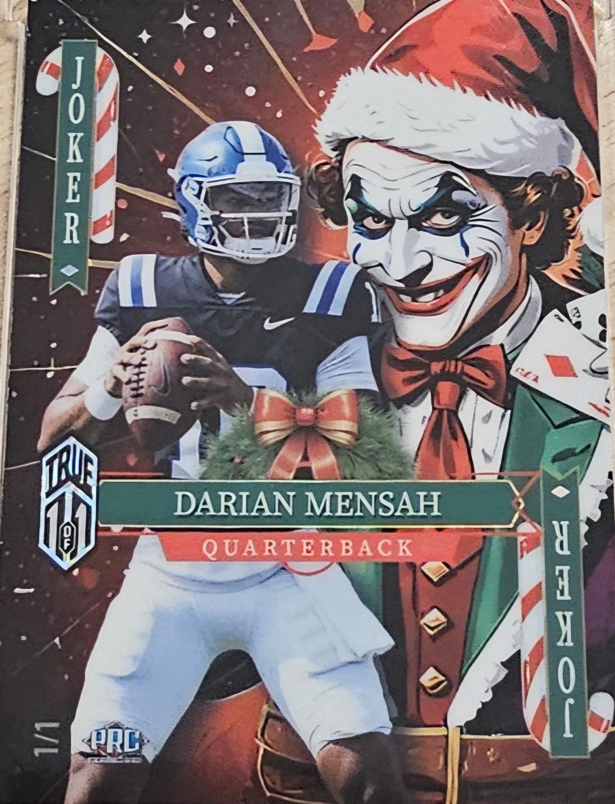 Darian Mensah #SDJWXM-DMNAT01 2025 Wild Card 5 Card Draw Stacked Deck Jokers Football