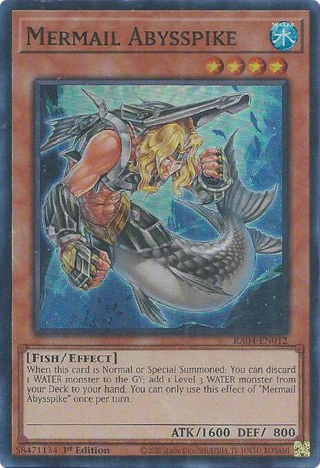 Mermail Abysspike [Ultimate Rare] RA04-EN012 Precios | YuGiOh Quarter ...