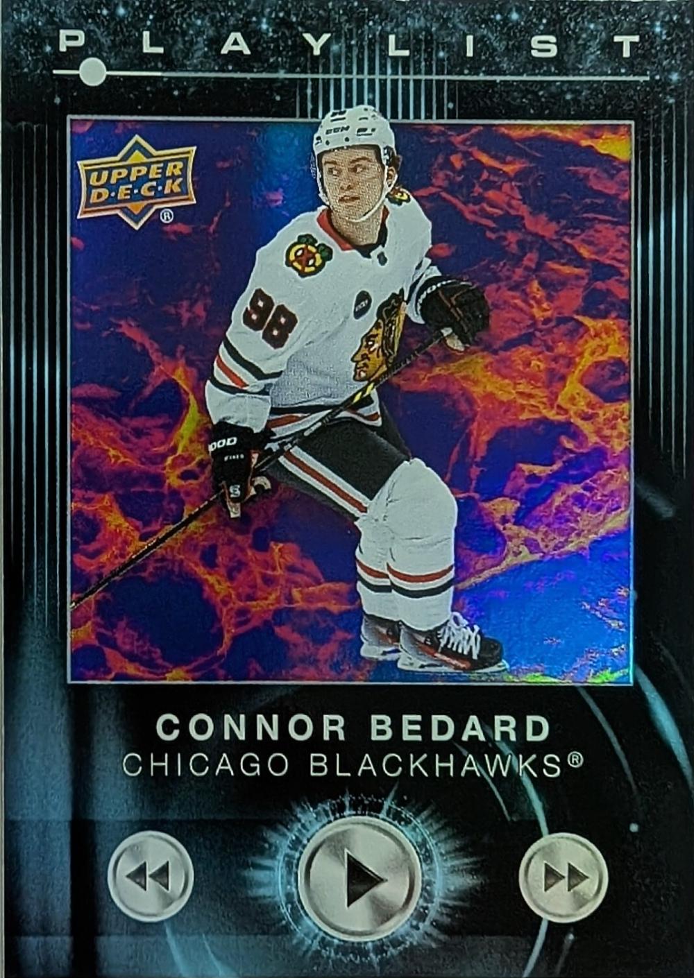 Connor Bedard #PL-14 Hockey Cards 2024 Upper Deck Playlist