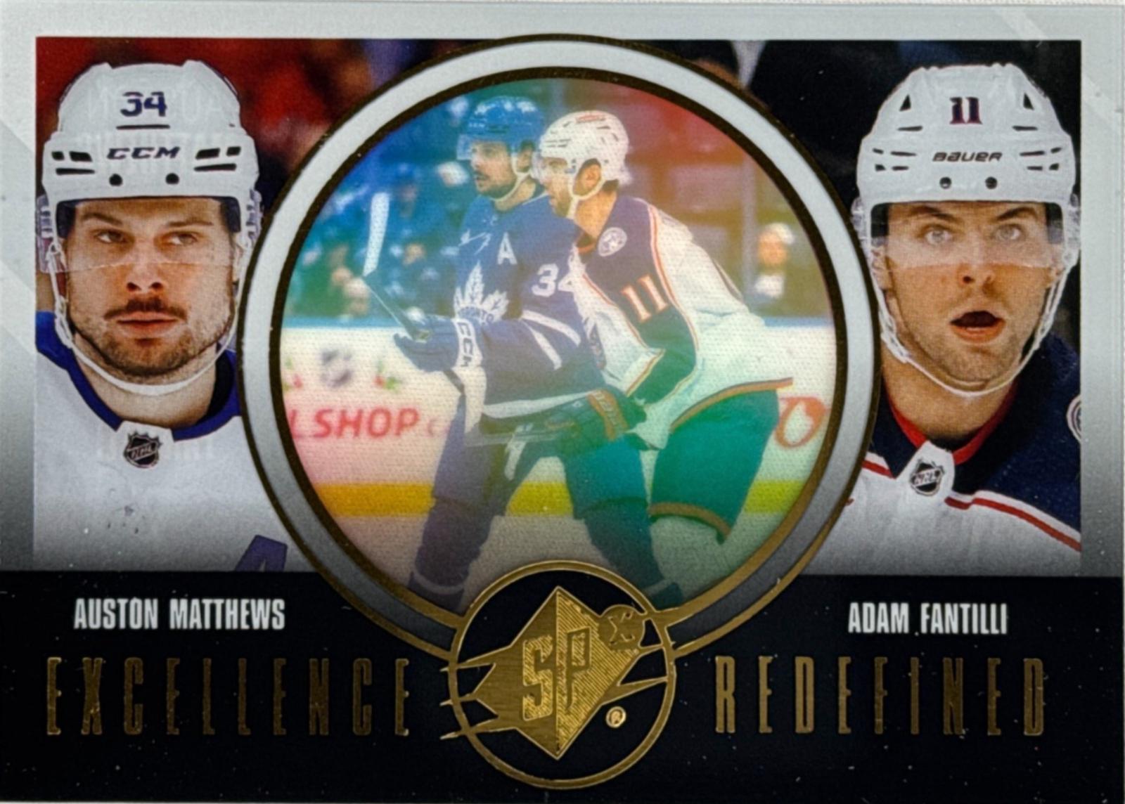Auston Matthews / Adam Fantilli #EX-8 Hockey Cards 2024 SPx Excellence Redefined