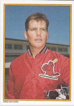 Greg Mathews #60 1987 Topps All Star 60 Baseball