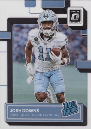 Josh Downs #12 Football Cards 2023 Panini Chronicles Draft Picks Donruss Optic Rated Rookie