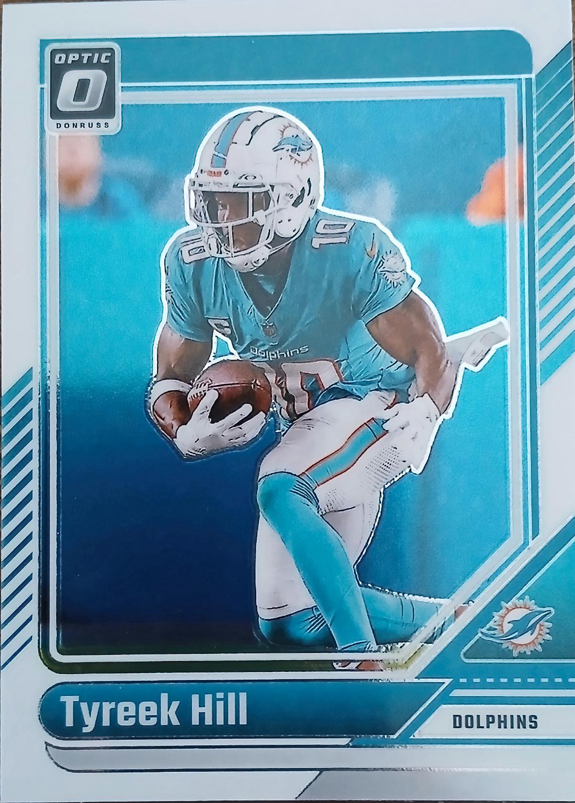 Tyreek Hill #123 Football Cards 2024 Panini Donruss Optic
