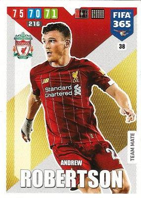 Andrew Robertson #38 2019 Panini FIFA 365 Adrenalyn XL