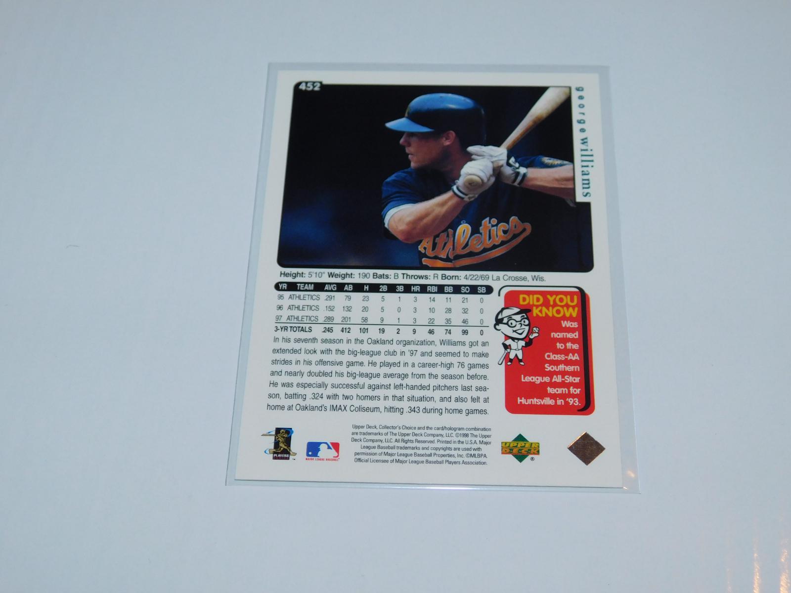 George Williams #452 Prices | 1998 Collector's Choice | Baseball Cards
