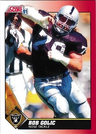 Bob Golic #129 Football Cards 1991 Score