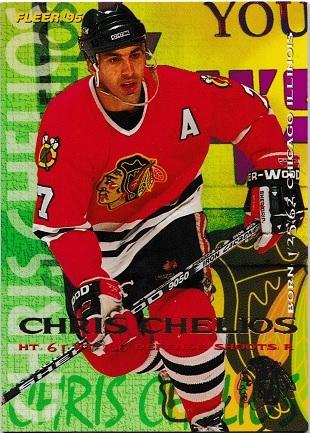 Chris Chelios #39 Hockey Cards 1994 Fleer