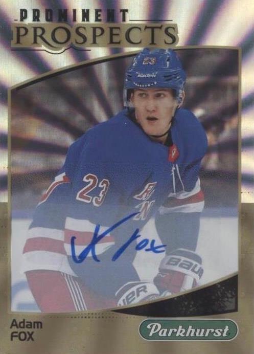Adam Fox #PP-14 2019 Parkhurst Prominent Prospects Autographs Hockey