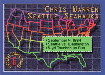 Chris Warren #5 1994 Stadium Club Football Frequent Scorer Points