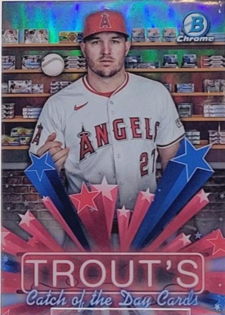 Mike Trout #HS-6 Baseball Cards 2025 Bowman Hobby Stars