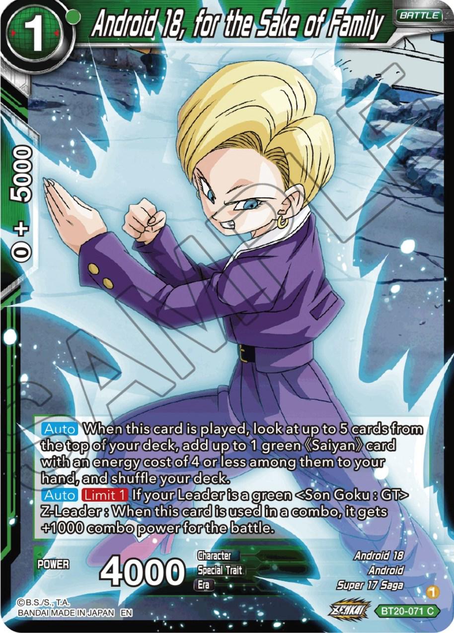 Android 18, for the Sake of Family BT20-071 Dragon Ball Super Power Absorbed