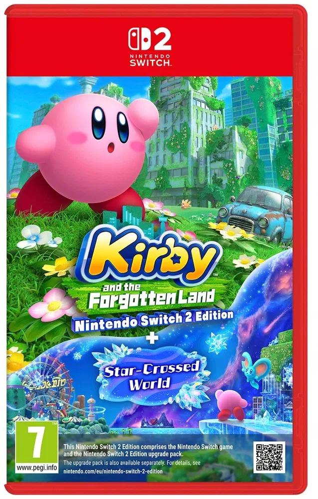 Carátula de Kirby And The Forgotten Land + Star-Crossed World para Switch 2 (edición PAL España)