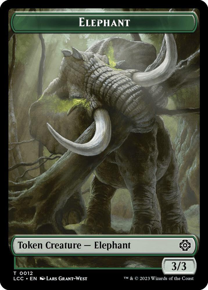 Tap to enlarge Elephant // Dinosaur – Double-Sided Token, Magic Lost Caverns of Ixalan