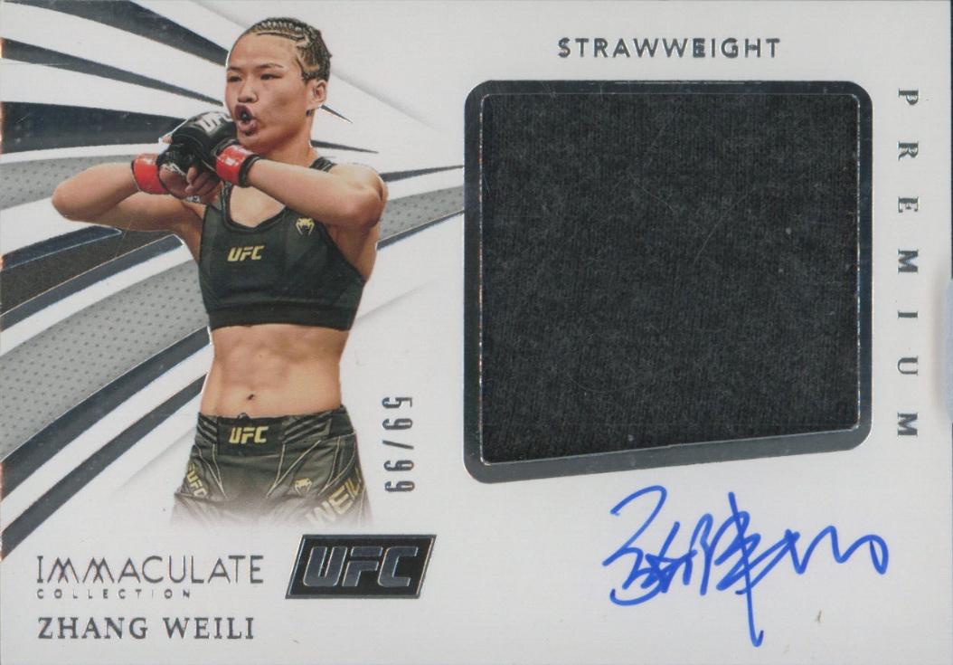 Zhang Weili Ufc Cards 2021 Panini Immaculate UFC Premium Memorabilia Autographs