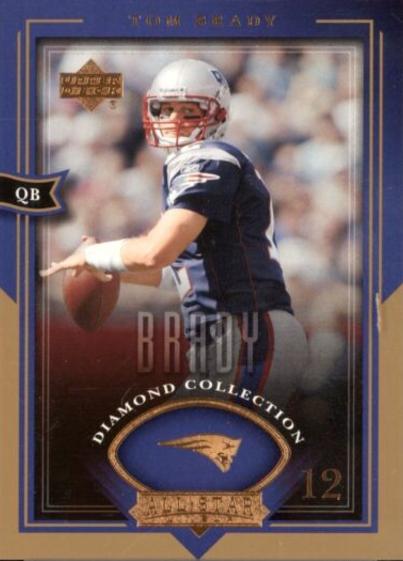 Tom Brady #6 Football Cards 2004 Upper Deck Diamond Collection All Star Lineup