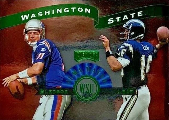 Bledsoe/Leaf #AM13 Football Cards 1999 Playoff Prestige Ssd Alma Maters