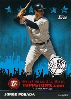 Jorge Posada #TTT64 Baseball Cards 2009 Topps Toppstown