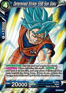 Determined Striker SSB Son Goku [ShatterFoil] BT2-037 Dragon Ball Super Dragon Brawl