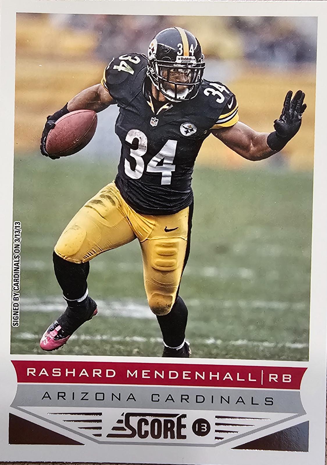 Rashard Mendenhall #5 Football Cards 2013 Panini Score