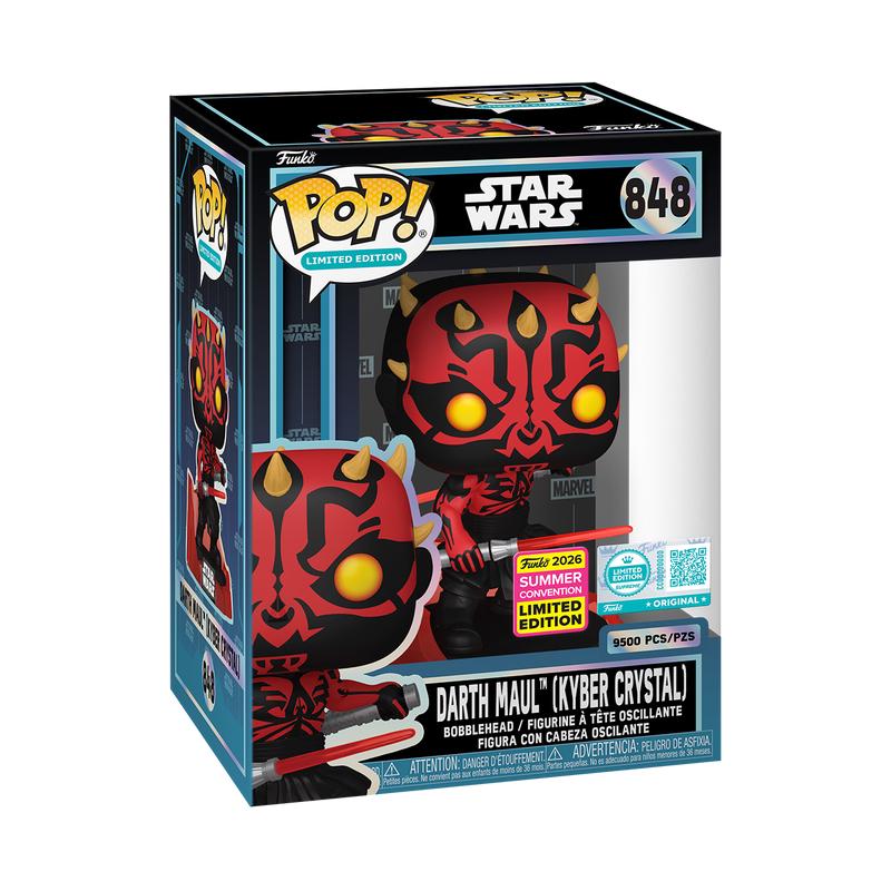 Darth Maul #848 Limited Edition Funko Pop Kyber Crystal box and figure