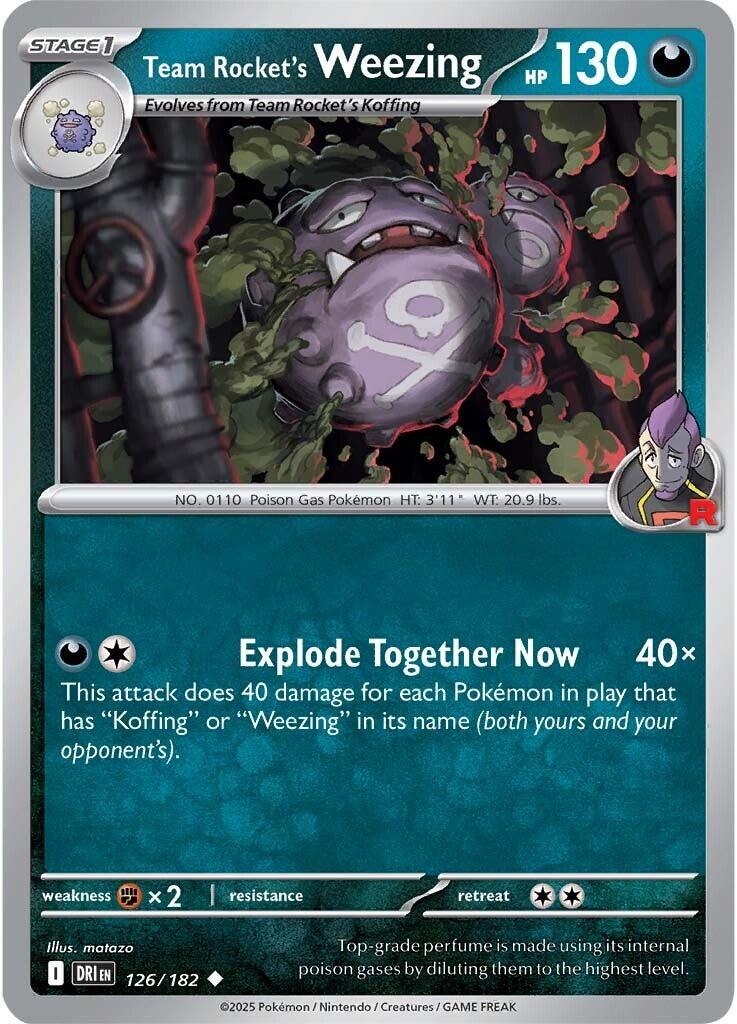 Team Rocket's Weezing #126 Pokemon Destined Rivals